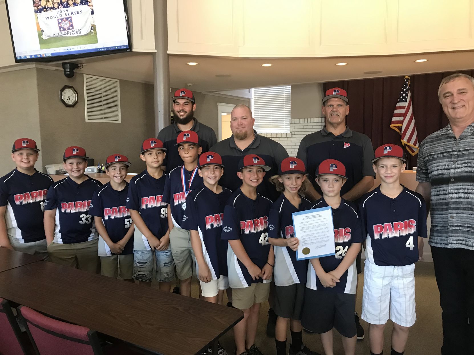 Paris City Council honors 9U World Champs